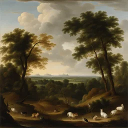 a landscape by Ferdinand Van Kessel