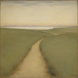 a landscape by Fernand Khnopff