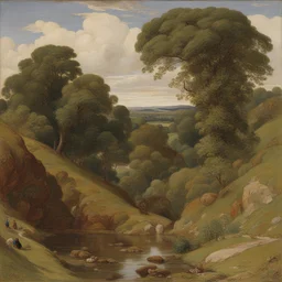 a landscape by Ford Madox Brown