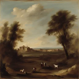 a landscape by Francesco Guardi