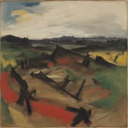 a landscape by Frank Auerbach