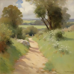 a landscape by Frank Bramley