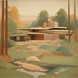 a landscape by Frank Lloyd Wright