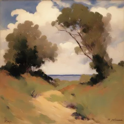 a landscape by Frank Weston Benson