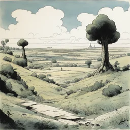 a landscape by Franquin
