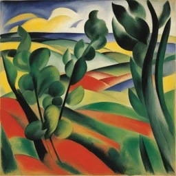 a landscape by Franz Marc