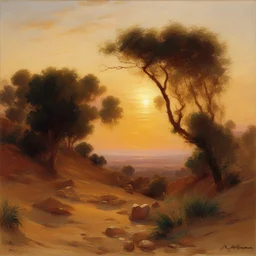 a landscape by Frederick Arthur Bridgman