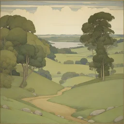 a landscape by Frederick Cayley Robinson