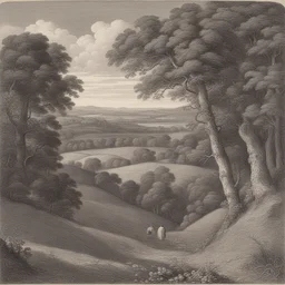 a landscape by Frederick Sandys