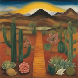 a landscape by Frida Kahlo