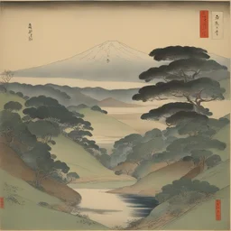 a landscape by Fujishima Takeji