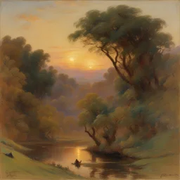 a landscape by Gaston Bussière