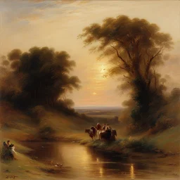 a landscape by George Elgar Hicks