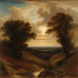 a landscape by George Frederic Watts