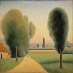 a landscape by Georges Seurat