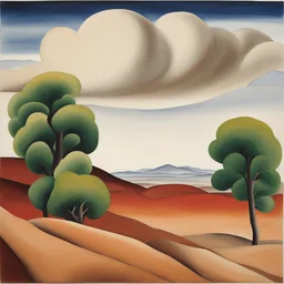 a landscape by Georgia O’Keeffe