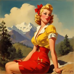 a landscape by Gil Elvgren