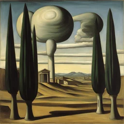 a landscape by Giorgio de Chirico