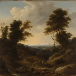a landscape by Giovanni (Nino) Costa