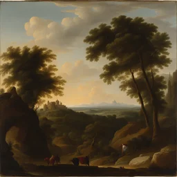 a landscape by Giovanni Battista Gaulli