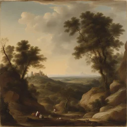 a landscape by Giovanni Benedetto Castiglione