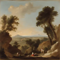 a landscape by Giovanni Domenico Tiepolo