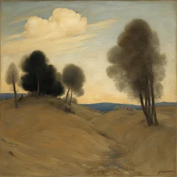 a landscape by Giovanni Segantini