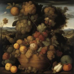 a landscape by Giuseppe Arcimboldo