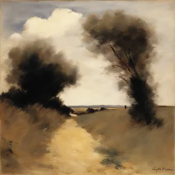 a landscape by Giuseppe de Nittis