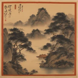 a landscape by Gu Hongzhong