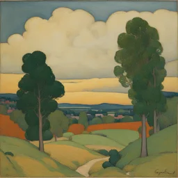 a landscape by Gustave De Smet
