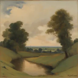 a landscape by Gustave Van de Woestijne