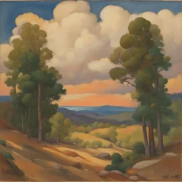 a landscape by Hale Woodruff