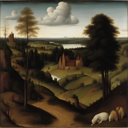 a landscape by Hans Memling
