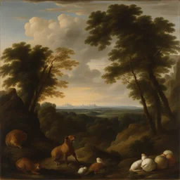a landscape by Hans von Aachen