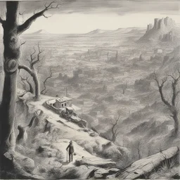 a landscape by Harvey Kurtzman