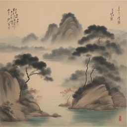 a landscape by He Jiaying