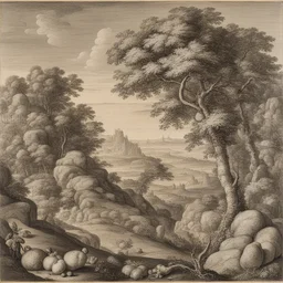 a landscape by Hendrick Goltzius