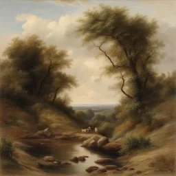 a landscape by Henriëtte Ronner-Knip