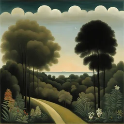 a landscape by Henri Rousseau