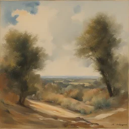 a landscape by Hervé Télémaque