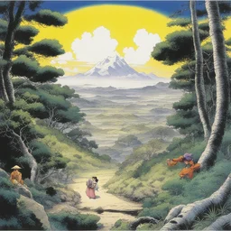 a landscape by Hirohiko Araki