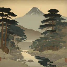 a landscape by Hiroshi Yoshida