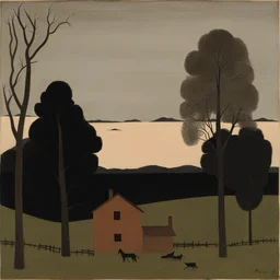 a landscape by Horace Pippin