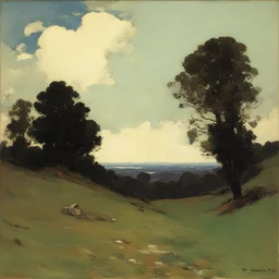 a landscape by Howard Pyle