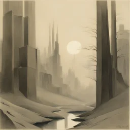 a landscape by Hugh Ferriss