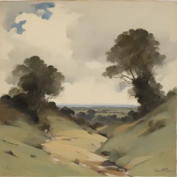 a landscape by Hugo Pratt