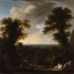 a landscape by Hyacinthe Rigaud