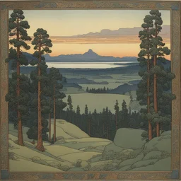 a landscape by Ivan Bilibin