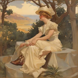 a landscape by J.C. Leyendecker